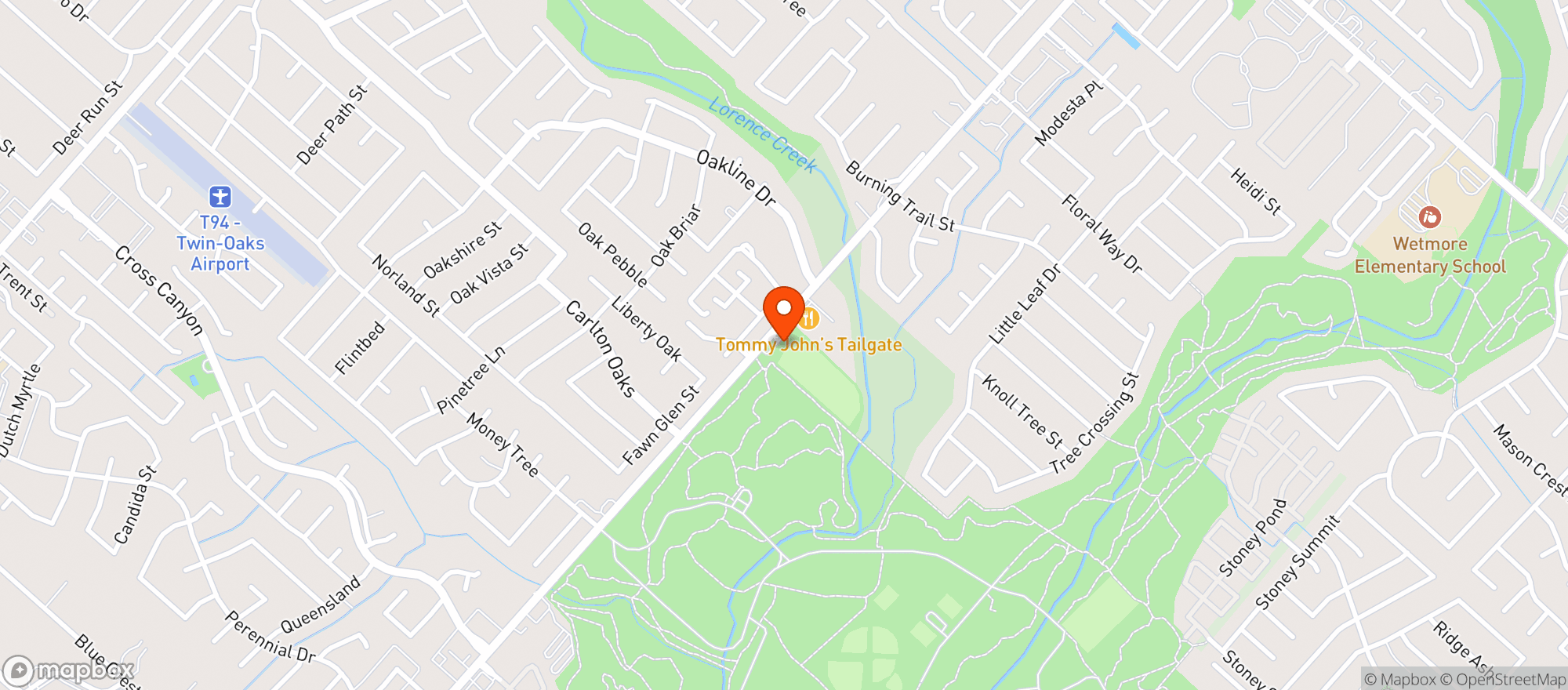 Map showing Bushwood