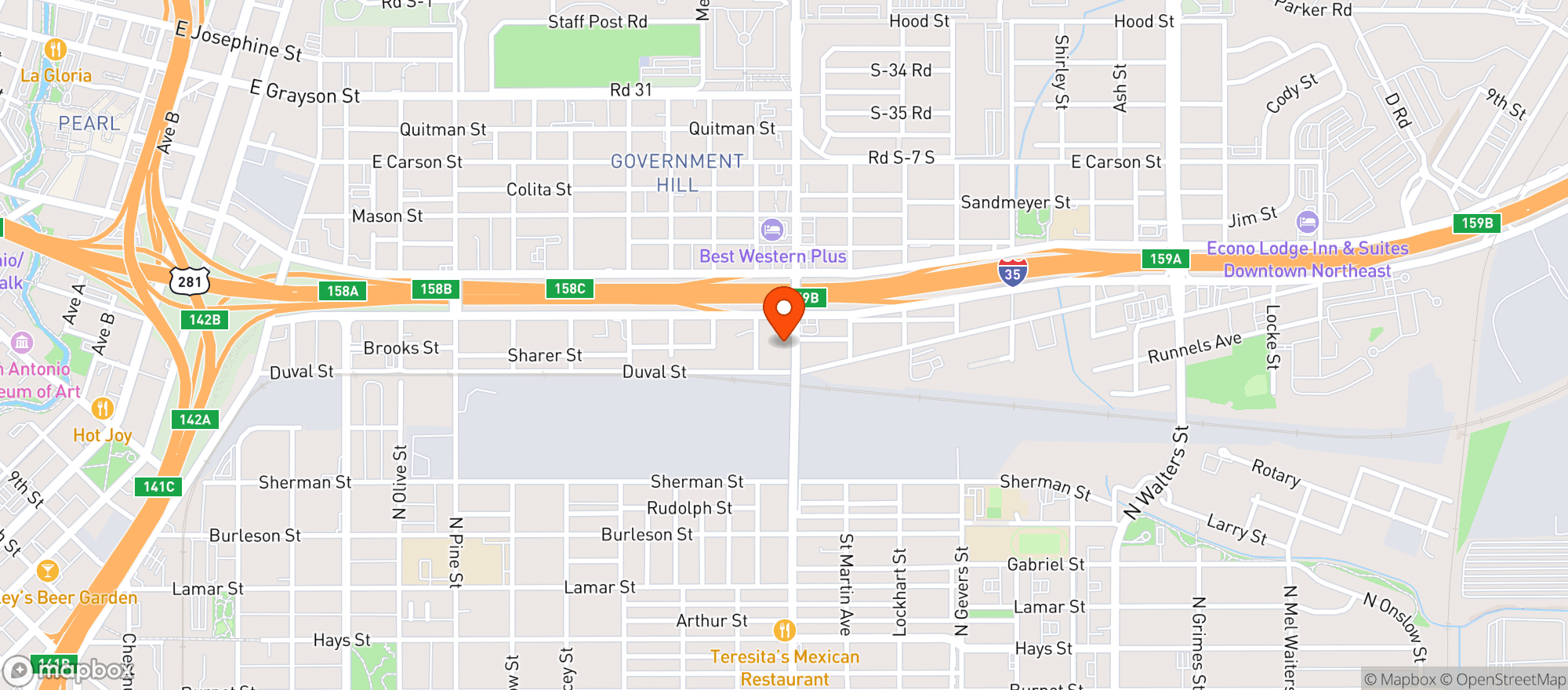 Map showing Texaco