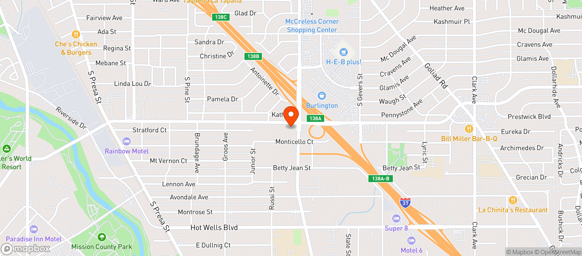 Map showing Star Stop #92