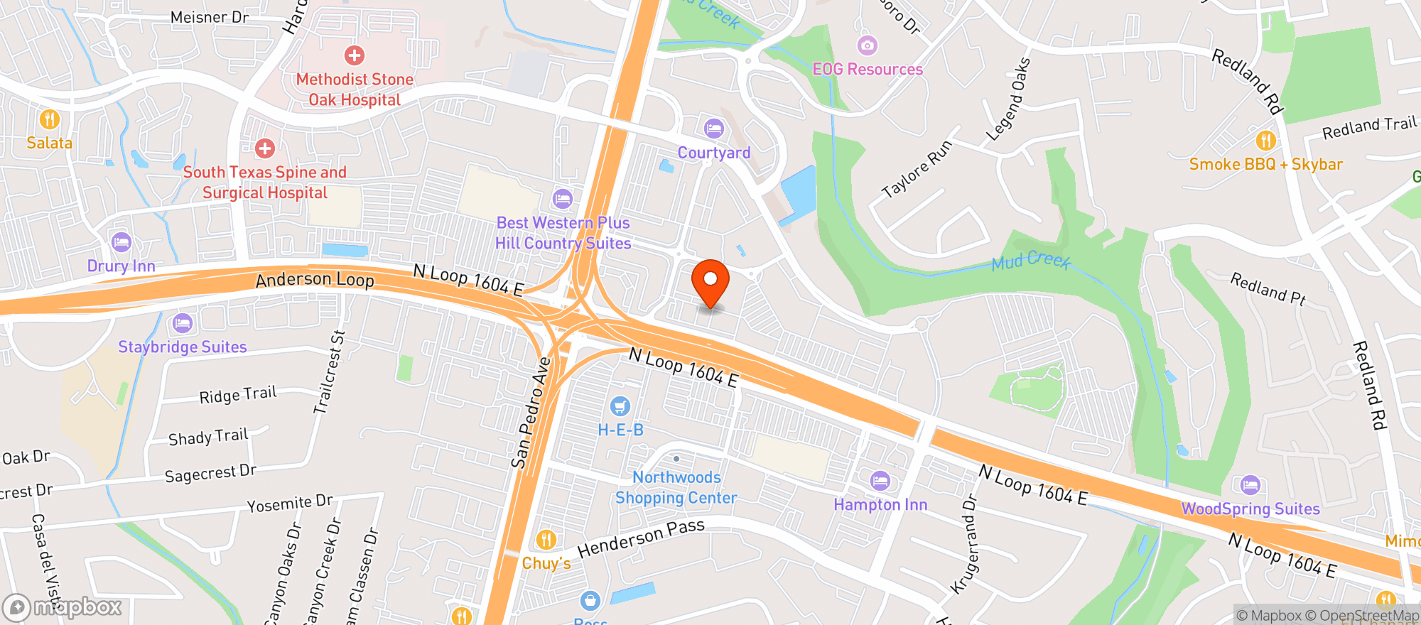 Map showing Vitamin Shoppe - Hill Country Village