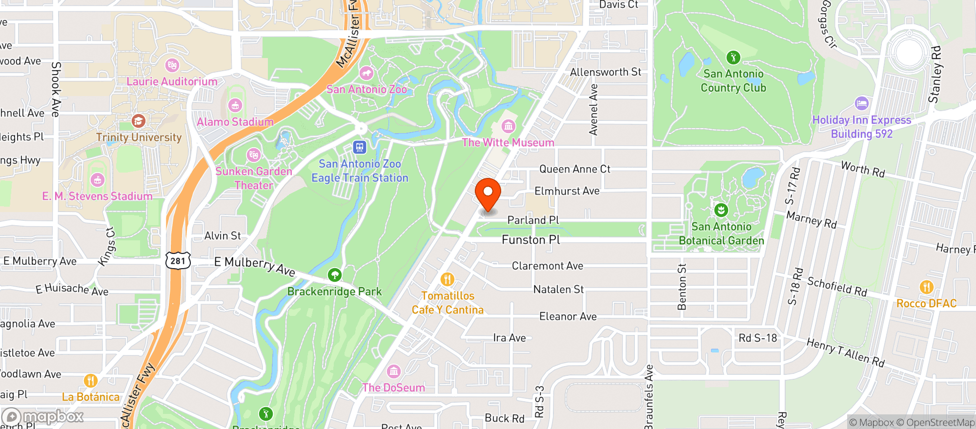 Map showing Convenient Food Mart - Broadway