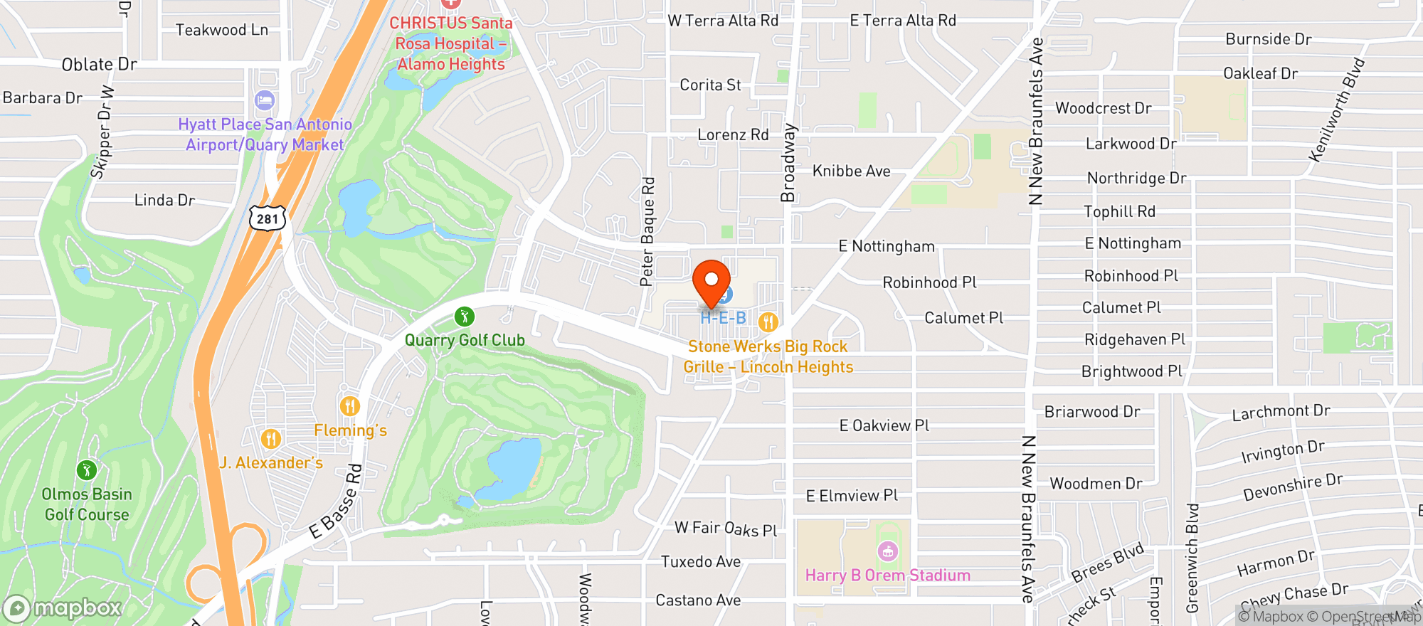 Map showing Heb