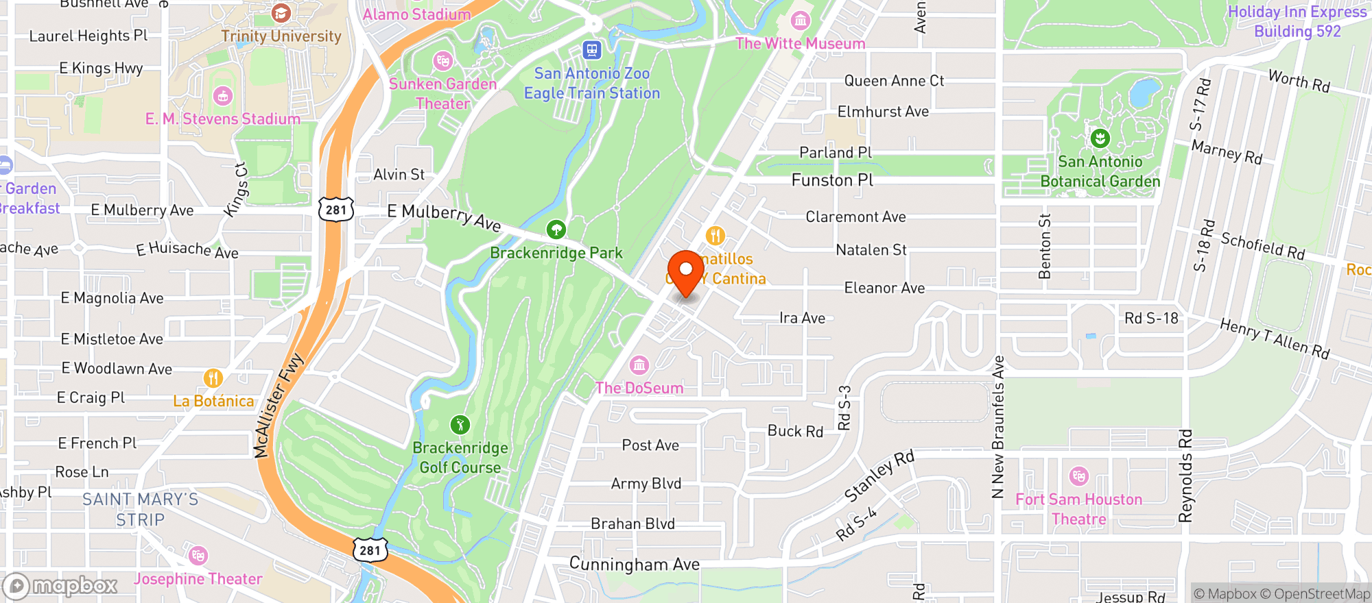 Map showing Planet K Gifts - Central