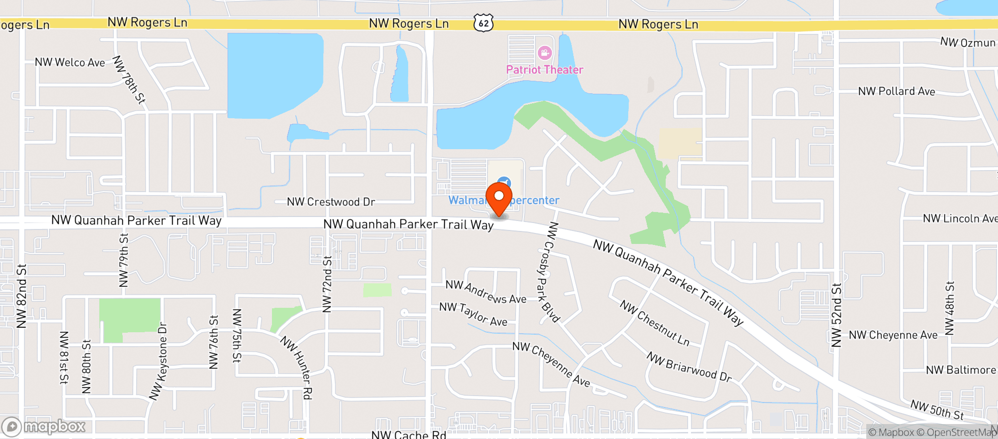 Map showing Walmart Supercenter