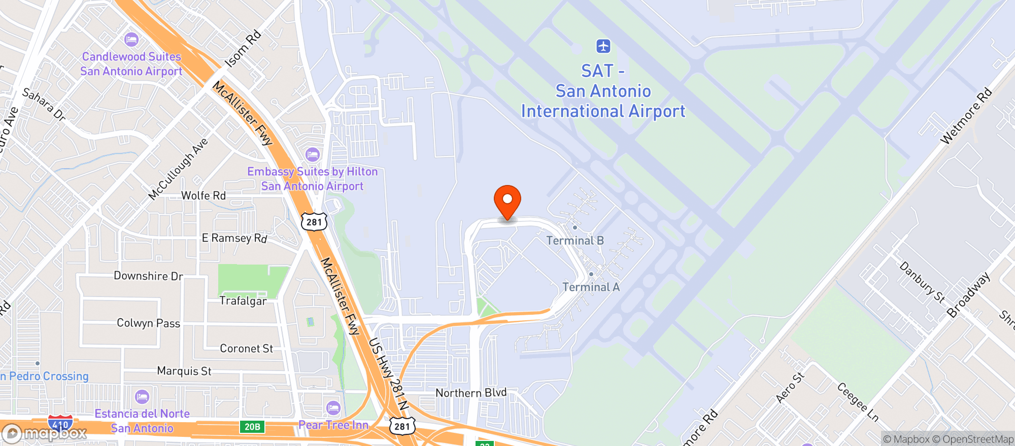 Map showing La Gloria
