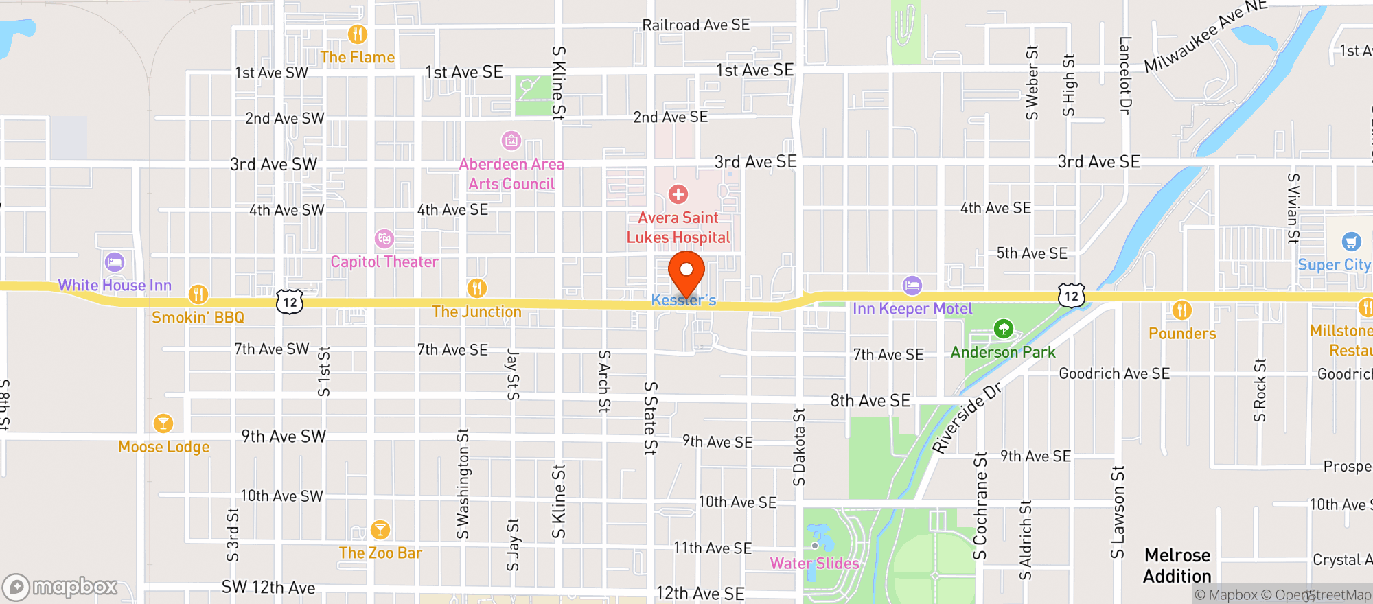 Map showing KESSLERS