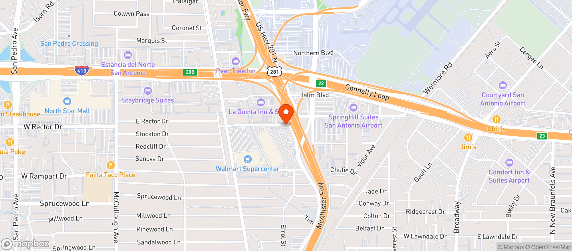Map showing 54th Street Grill & Bar