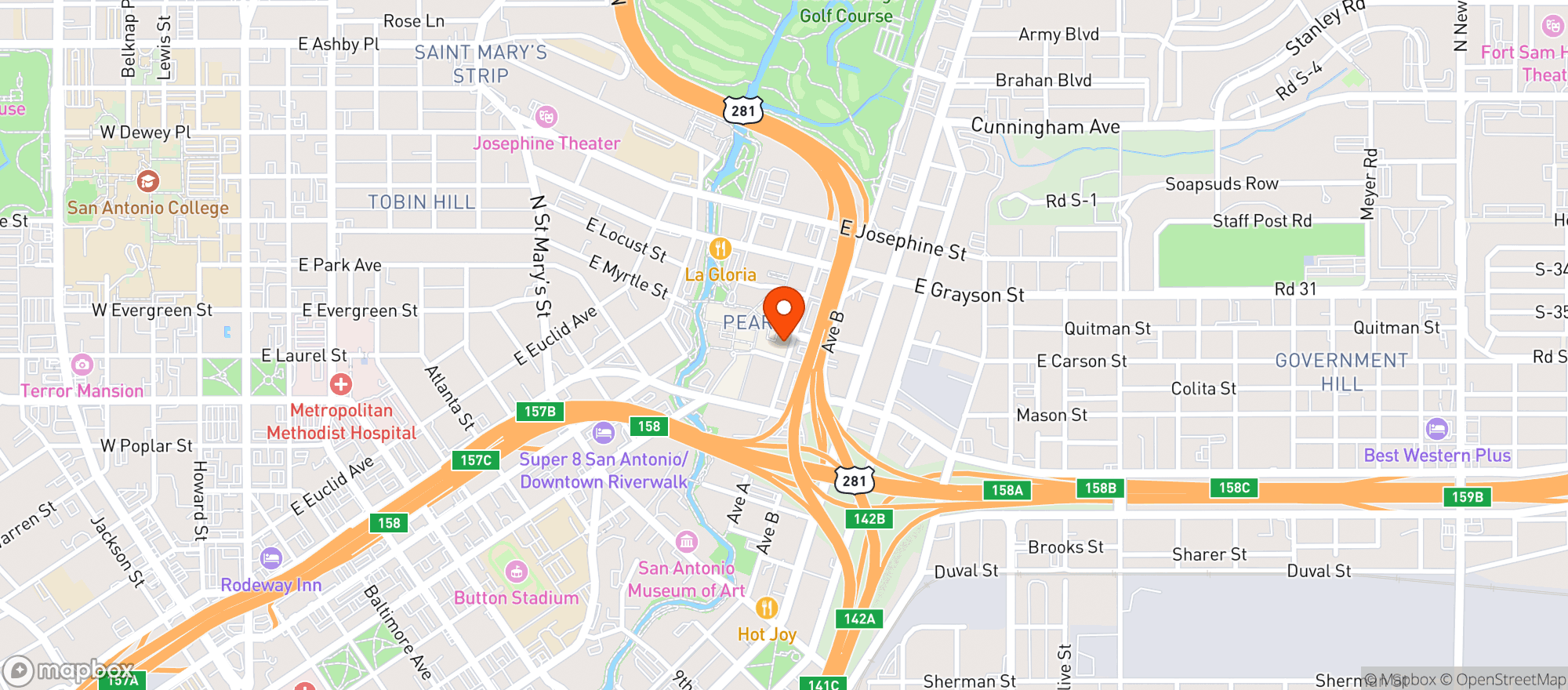 Map showing The Tiny Finch