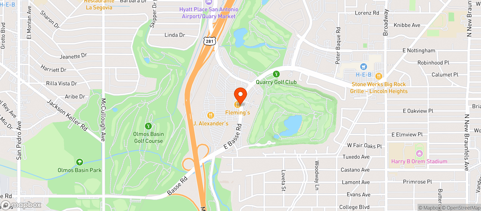 Map showing Lupe Tortilla