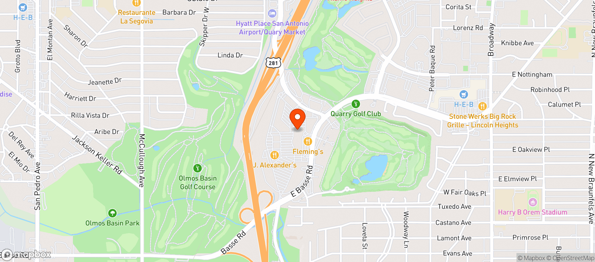 Map showing Williams Sonoma