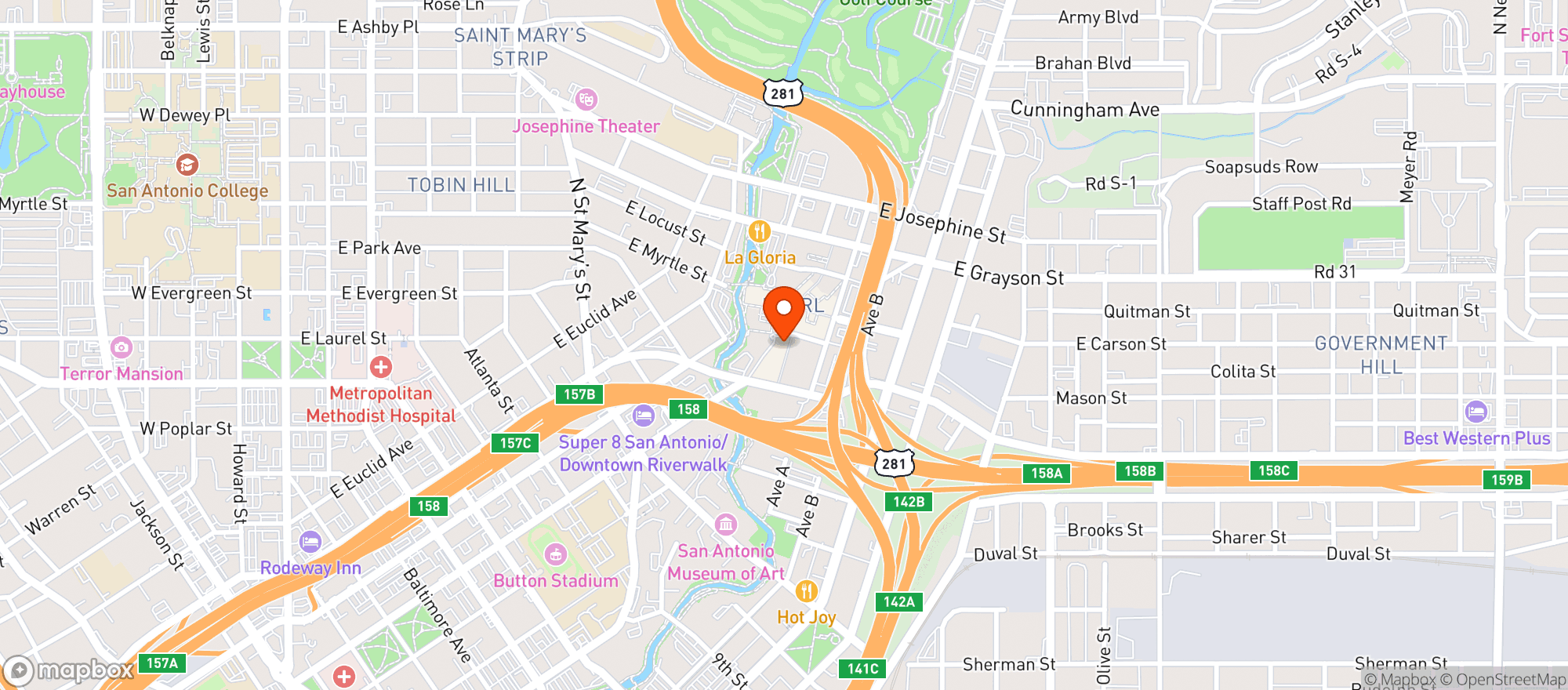 Map showing Pullman Market