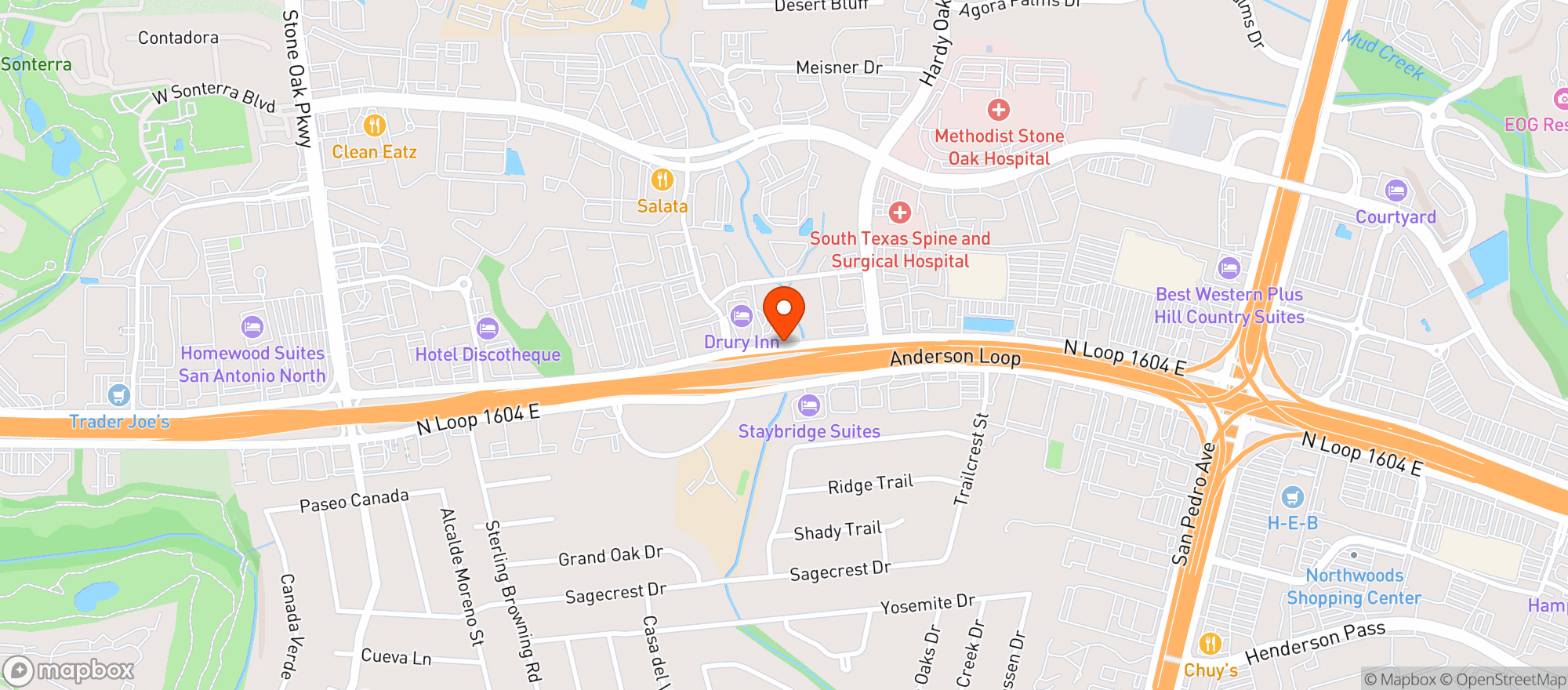 Map showing Embers Wood Fire Kitchen