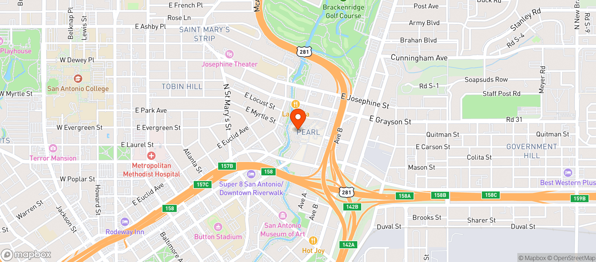 Map showing Hotel Emma