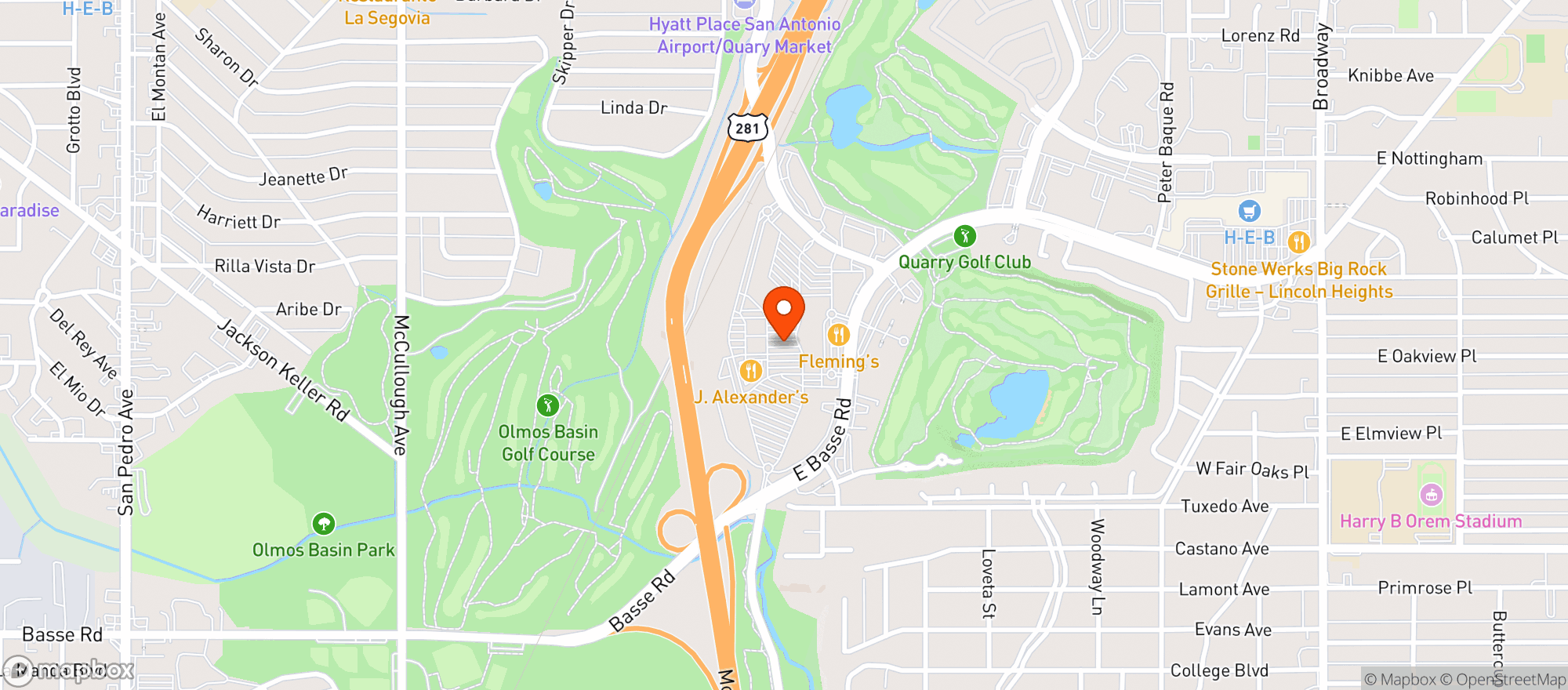 Map showing P F Changs China Bistro #9939