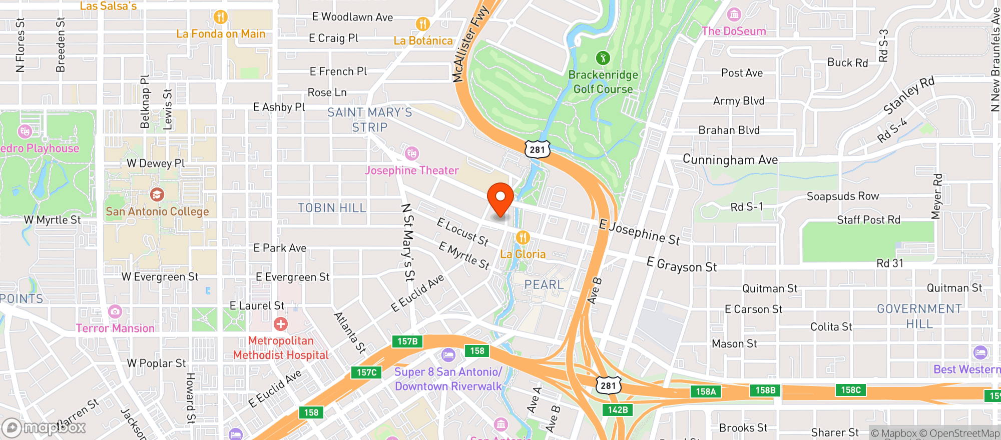 Map showing Stout House-grayson