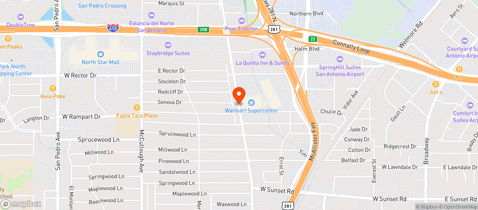Map showing Walmart Supercenter