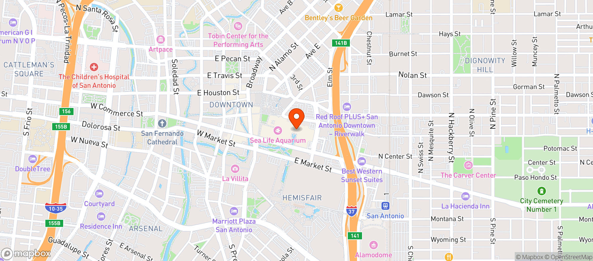 Map showing Amc Theatres Rivercente #265