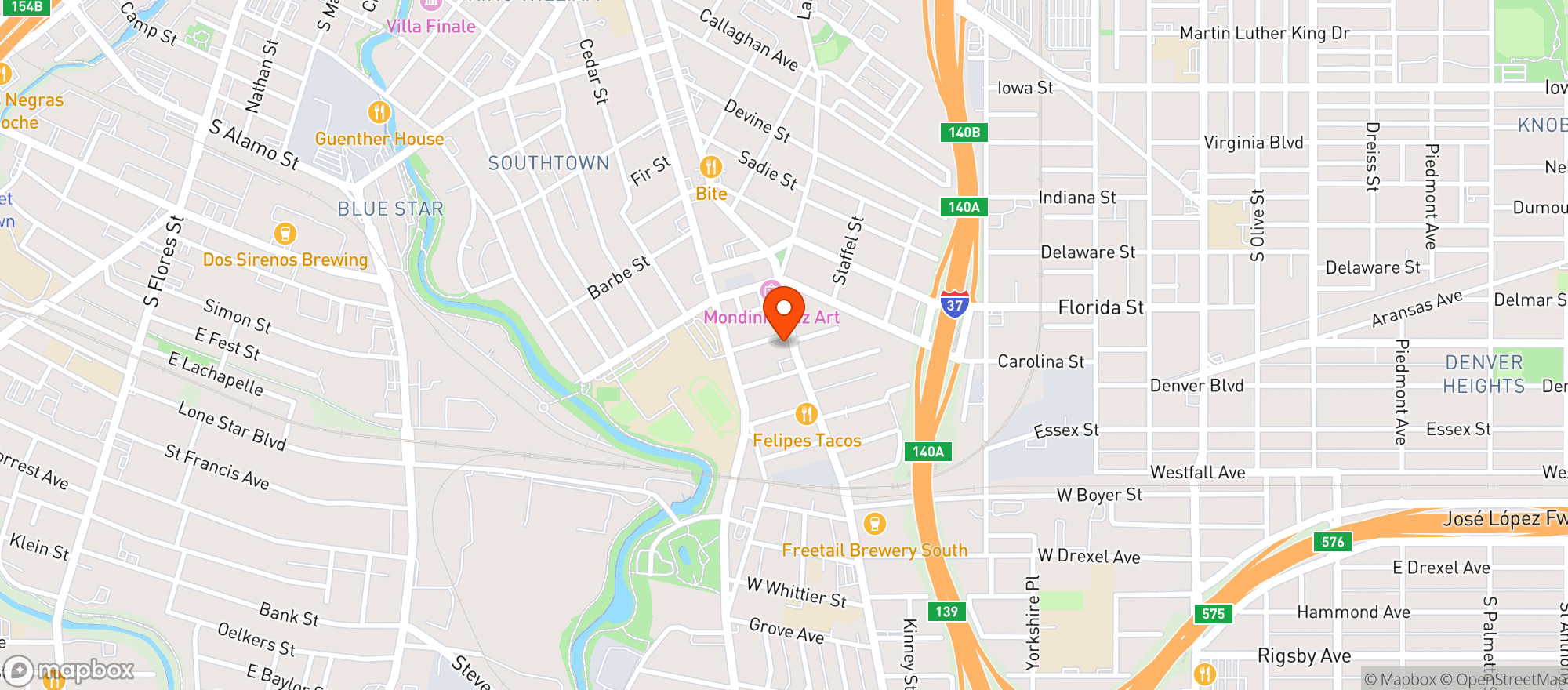 Map showing Shop N Go