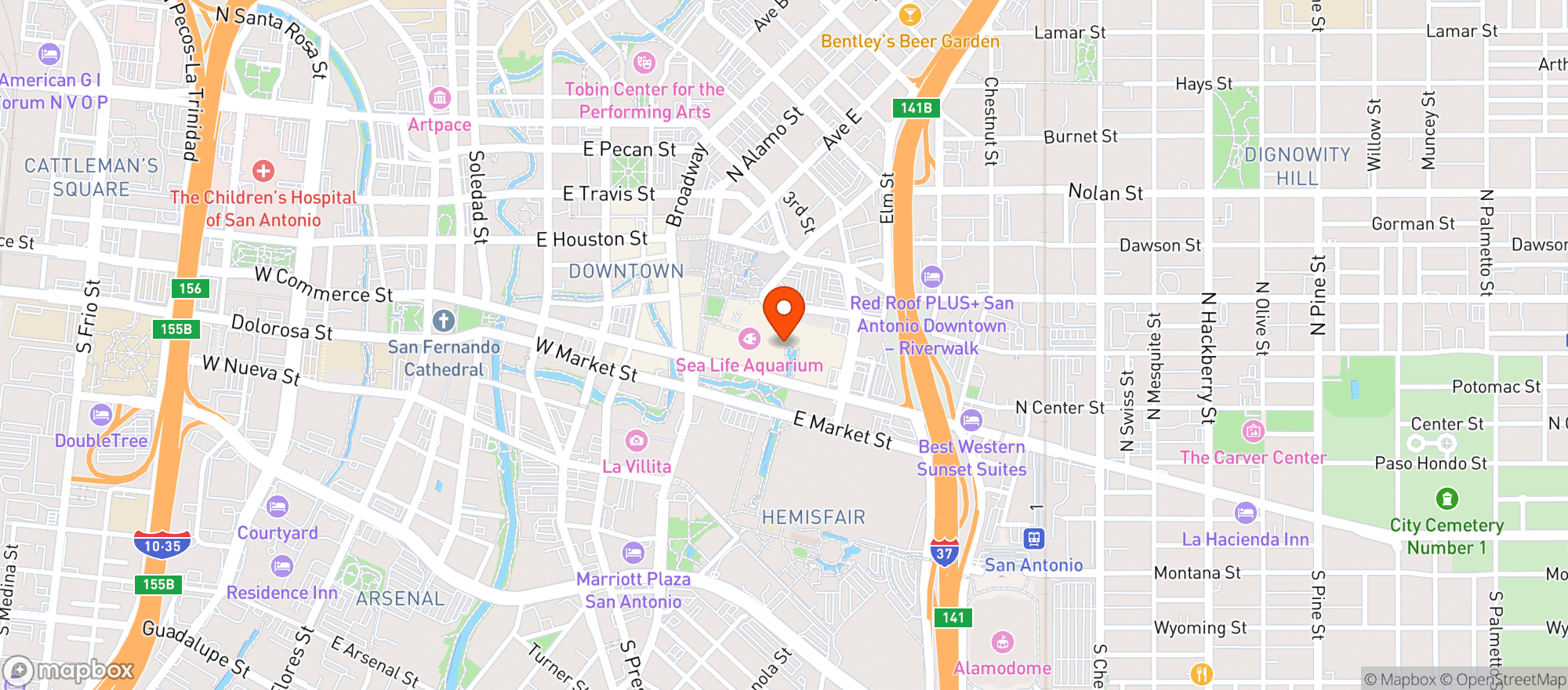 Map showing Yard House
