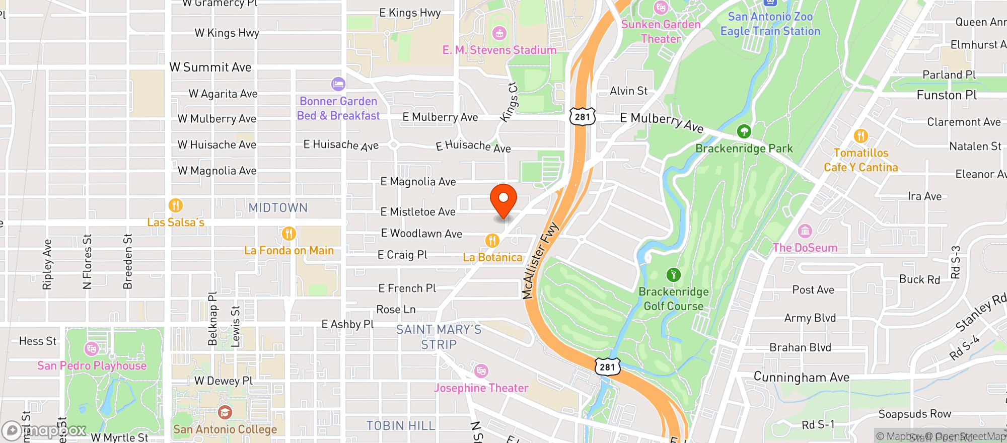 Map showing Nola Brunch & Beignets