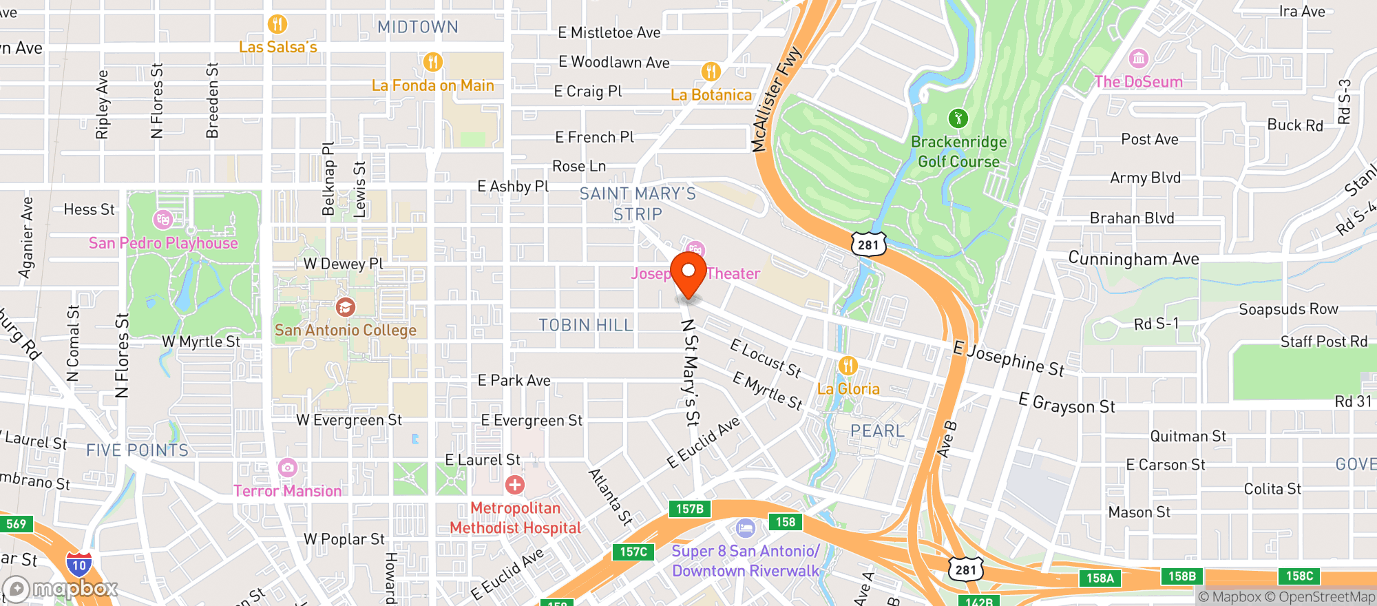 Map showing Lonesome Rose