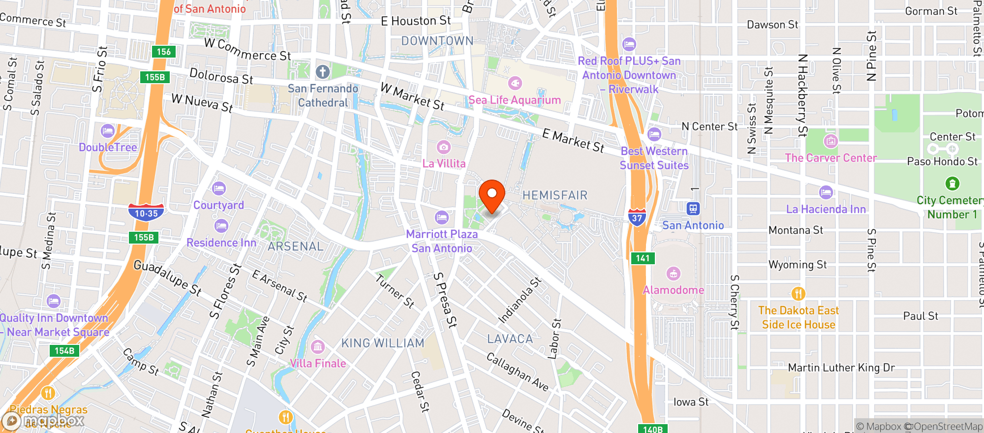 Map showing The Box Street Social