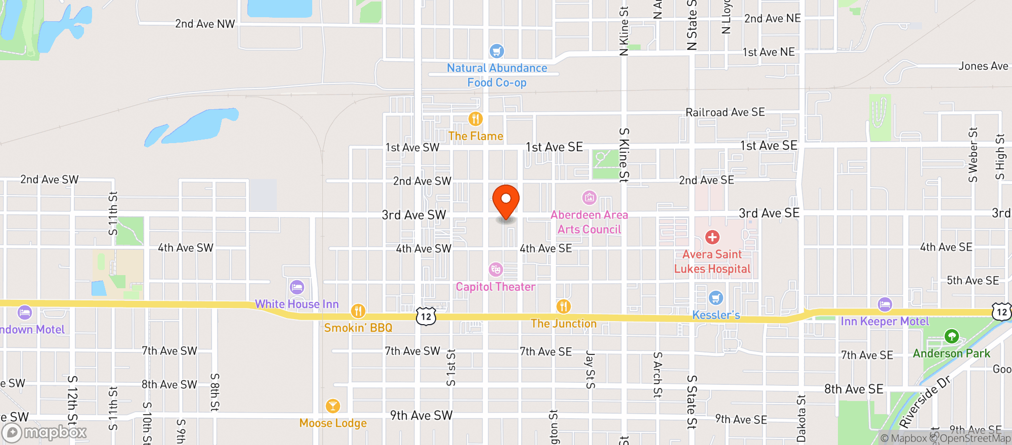 Map showing Circus Sports Bar & Grill