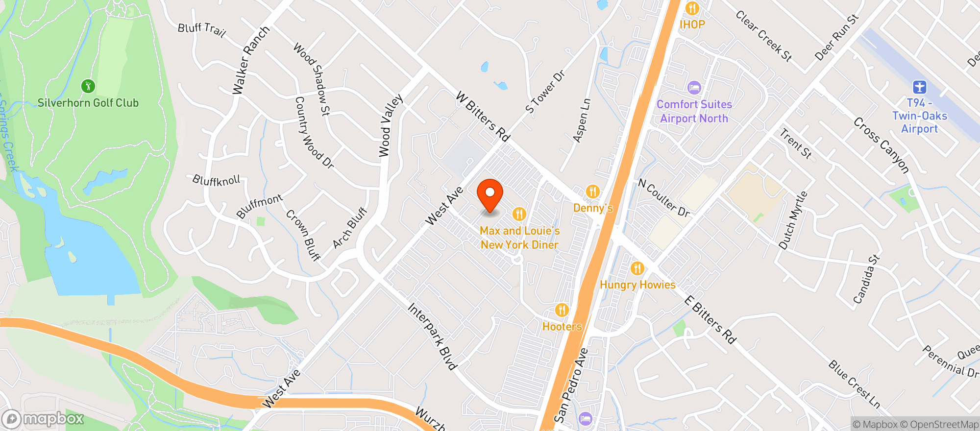 Map showing Embassy Theater