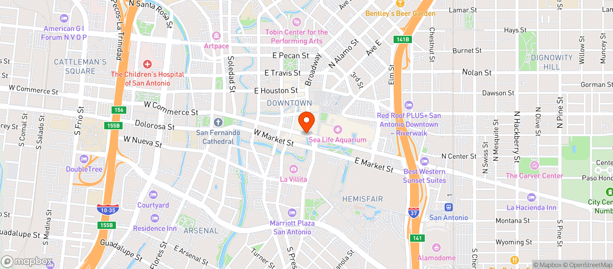 Map showing Casa Rio