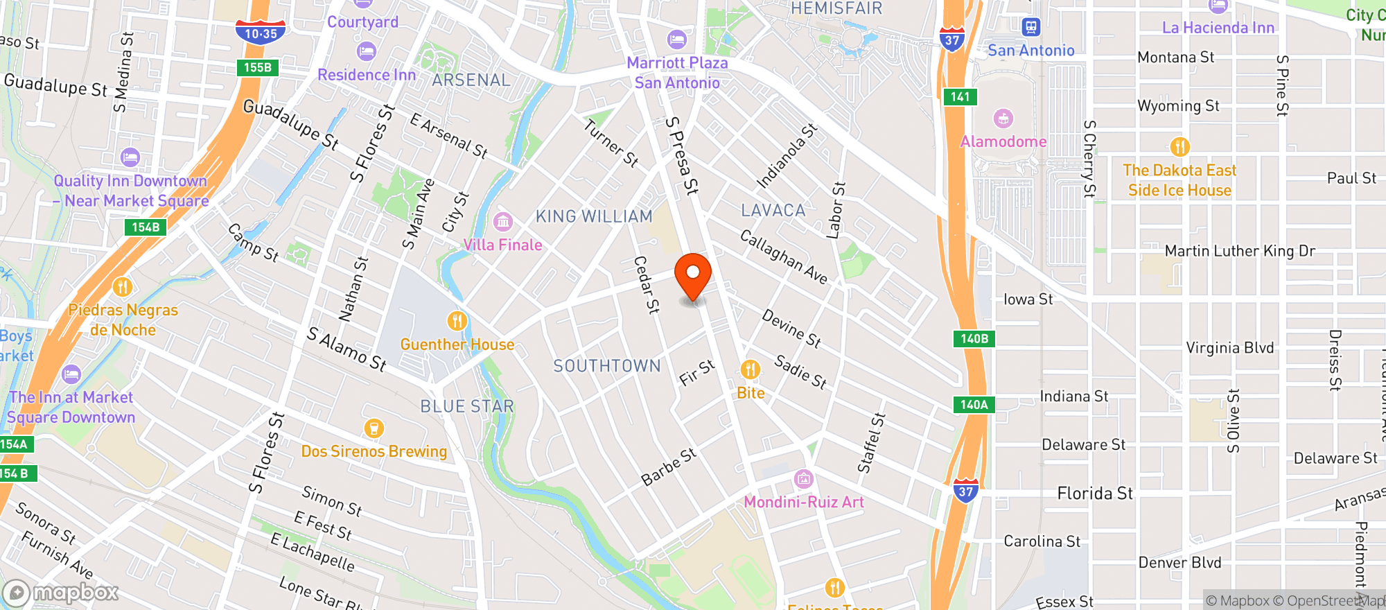 Map showing The Good Kind
