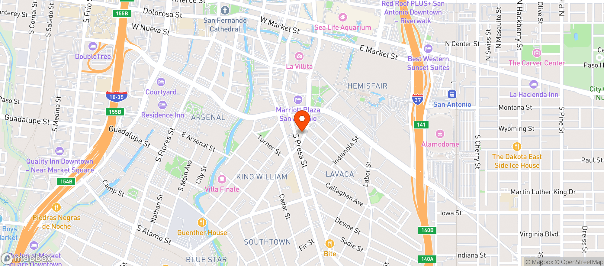 Map showing Blush