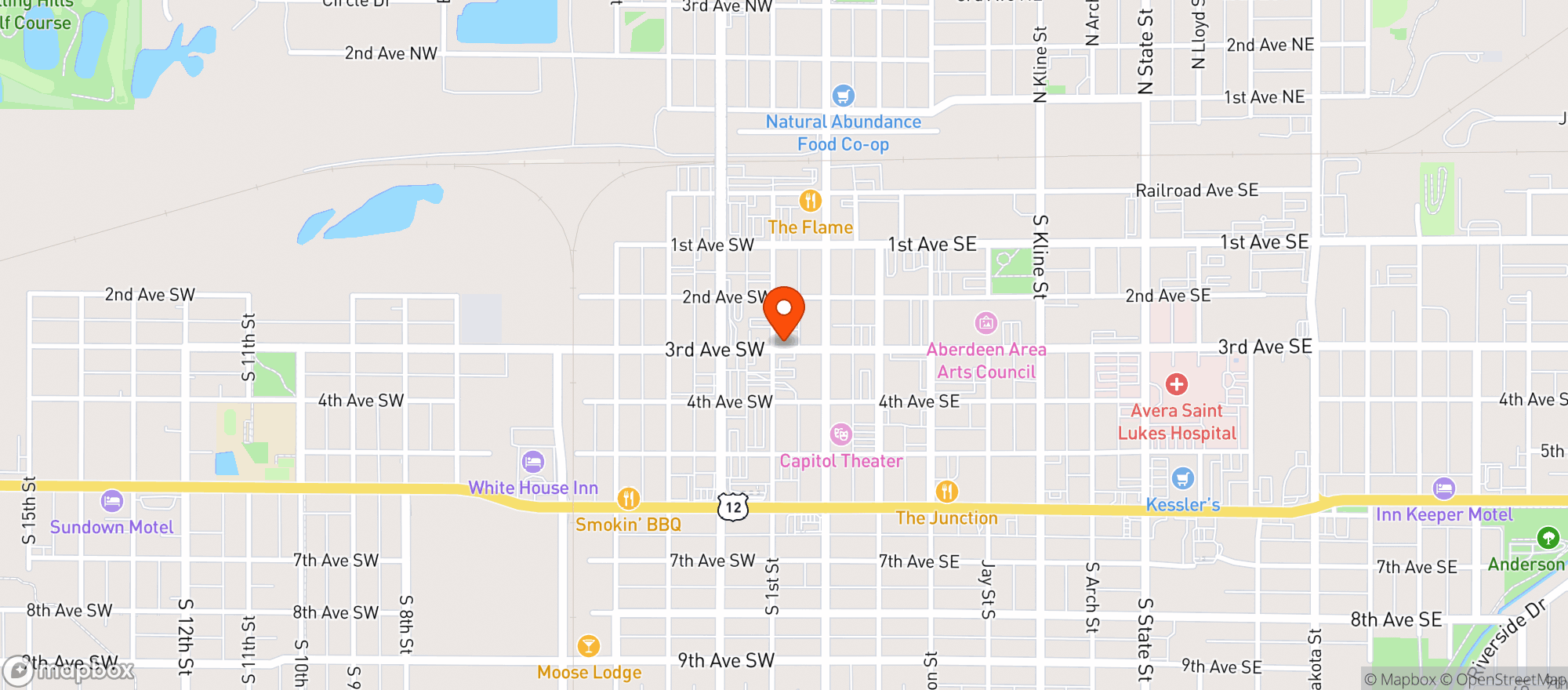 Map showing Lagers Inn