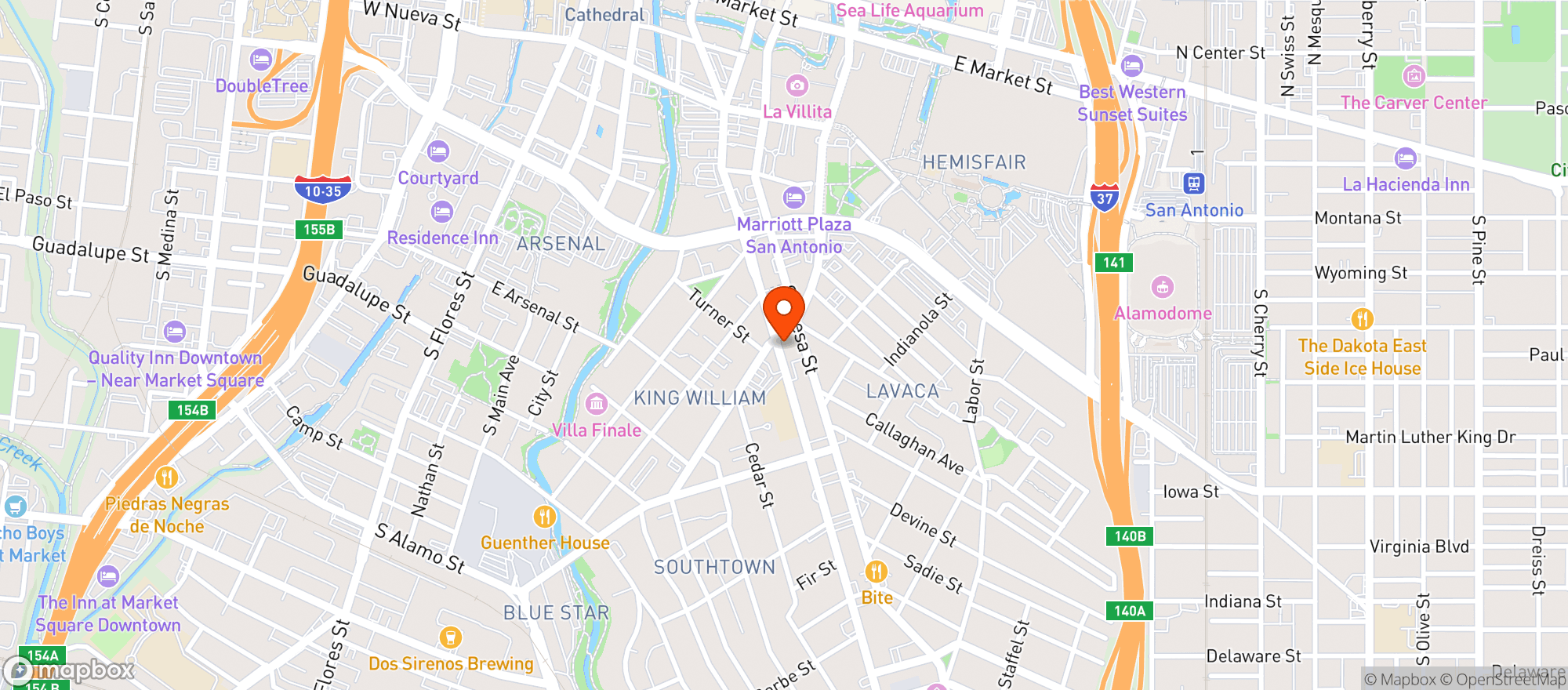 Map showing Silver Spur Bottle & Bag