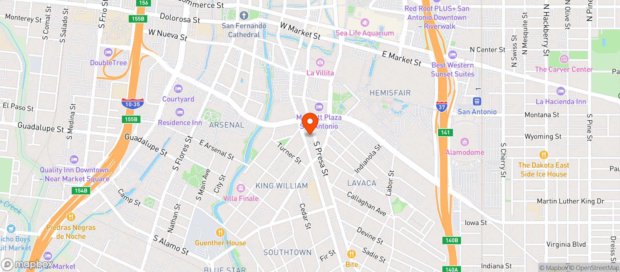 Map showing Pig Liquors