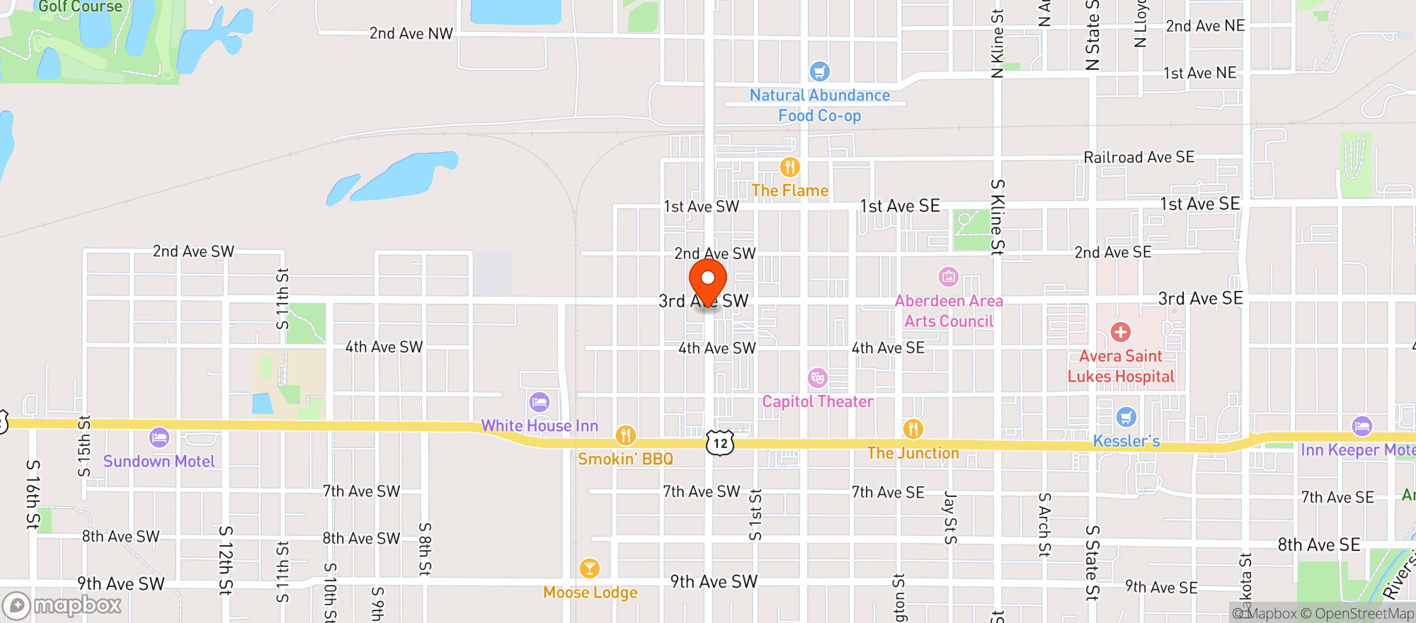 Map showing Treasures Discount Market