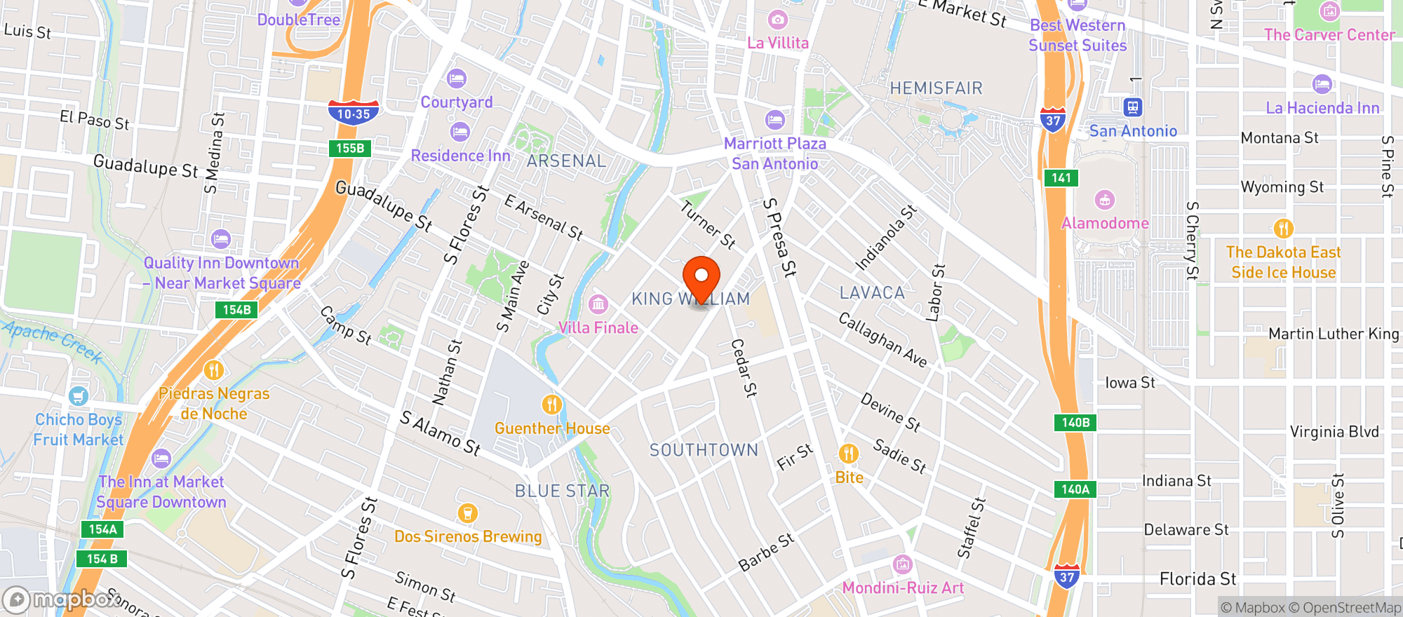 Map showing Bar Loretta