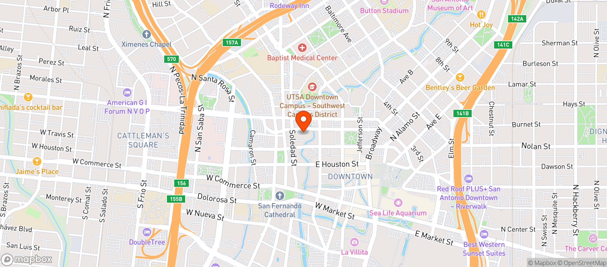 Map showing The Centre Club
