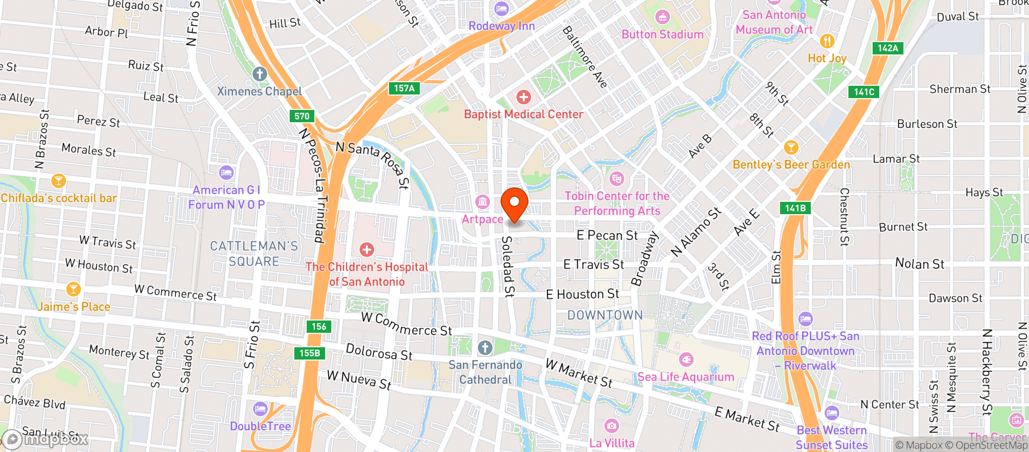 Map showing Intercontinental Hotels And Resorts
