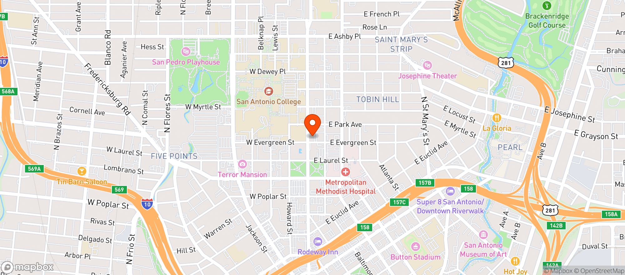 Map showing Heat Night Club