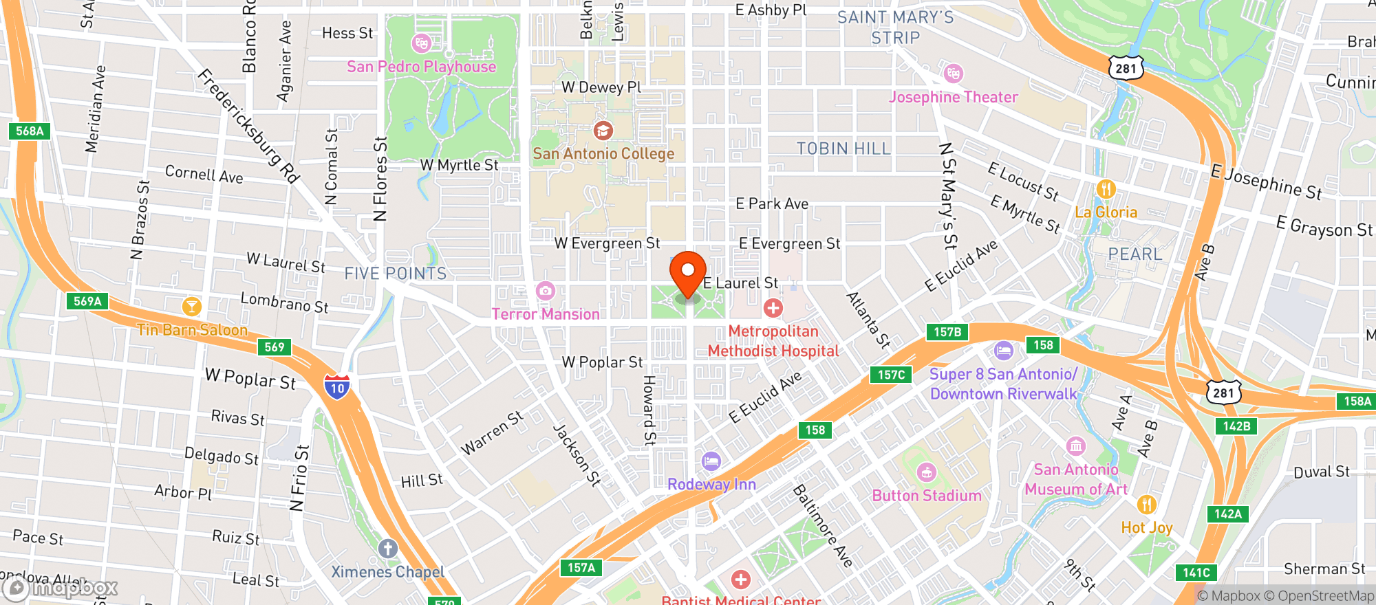 Map showing Crockett Park