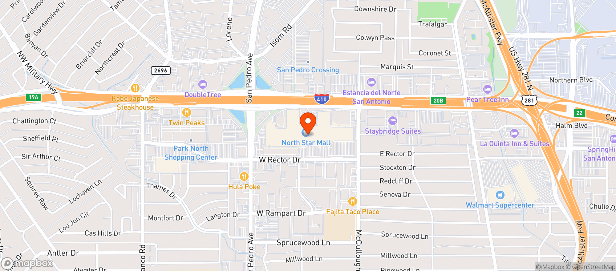 Map showing Cheesecake Factory #51