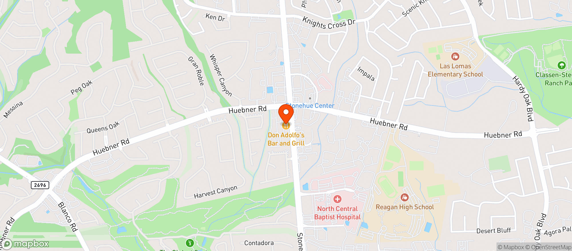 Map showing Reggie & Dro