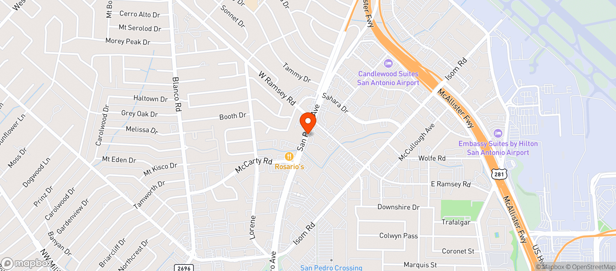 Map showing Casa Sol
