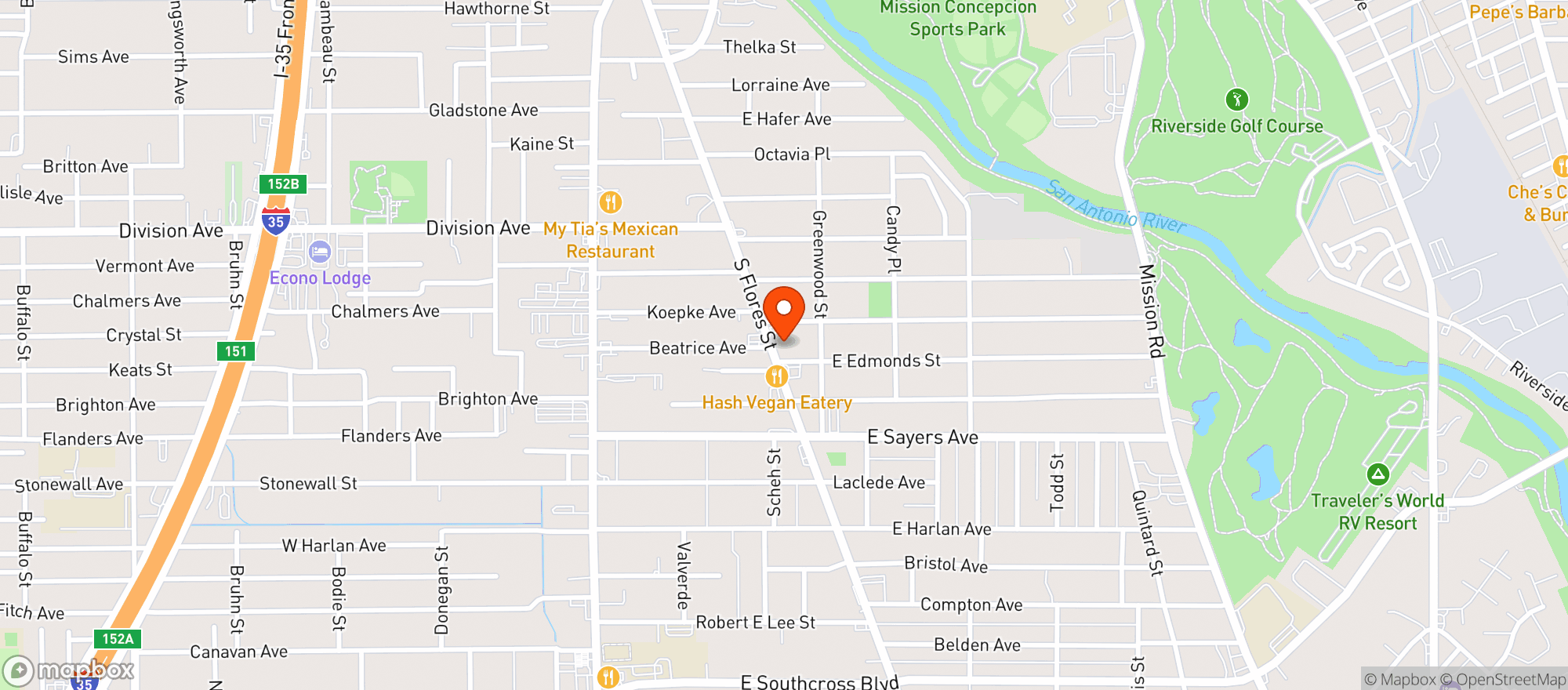 Map showing R&j Saloon