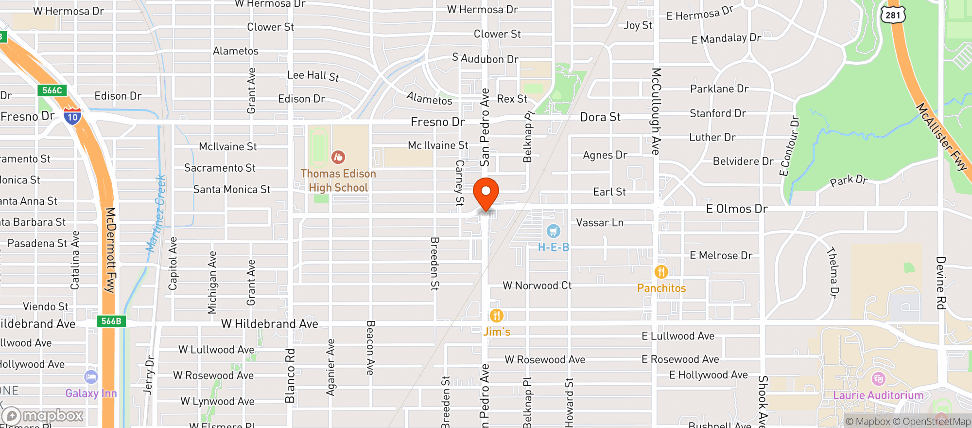 Map showing Circle K
