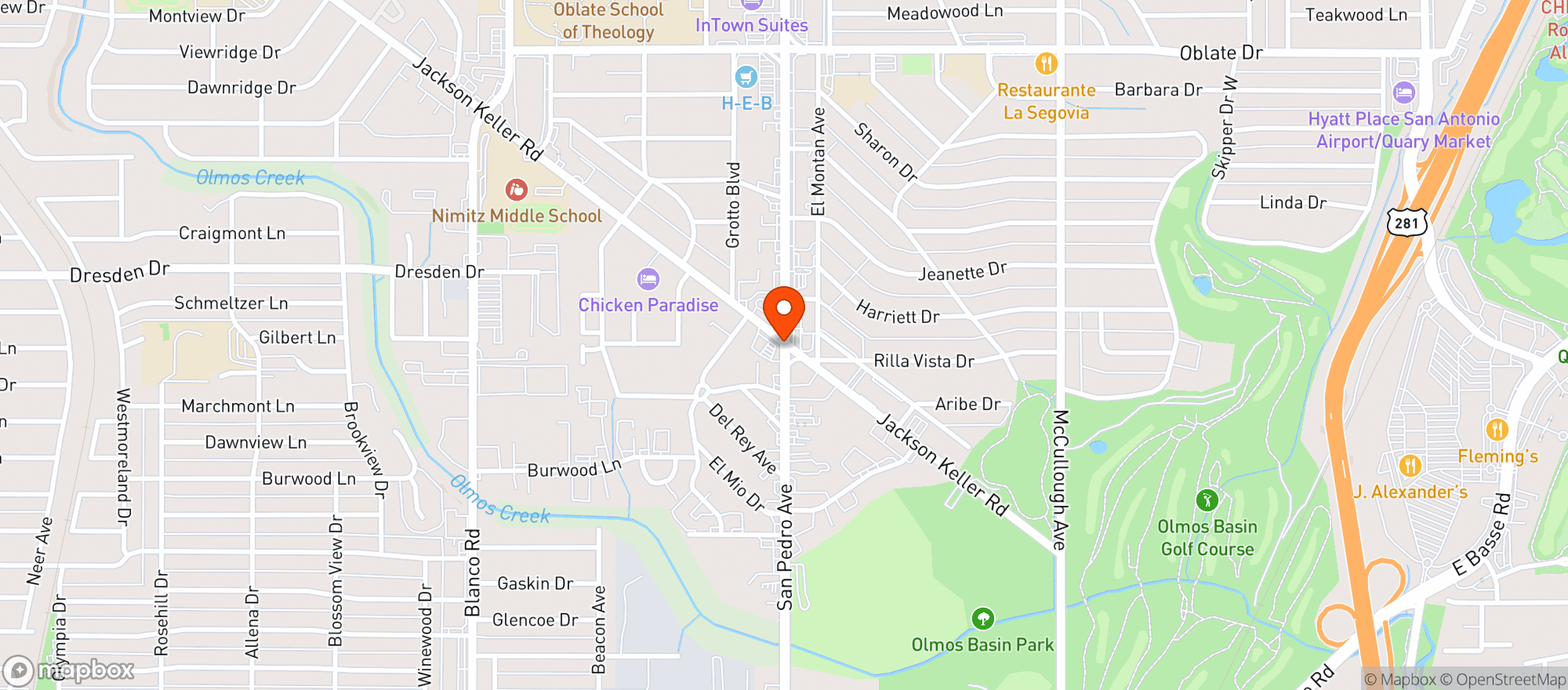 Map showing San Pedro Short Stop