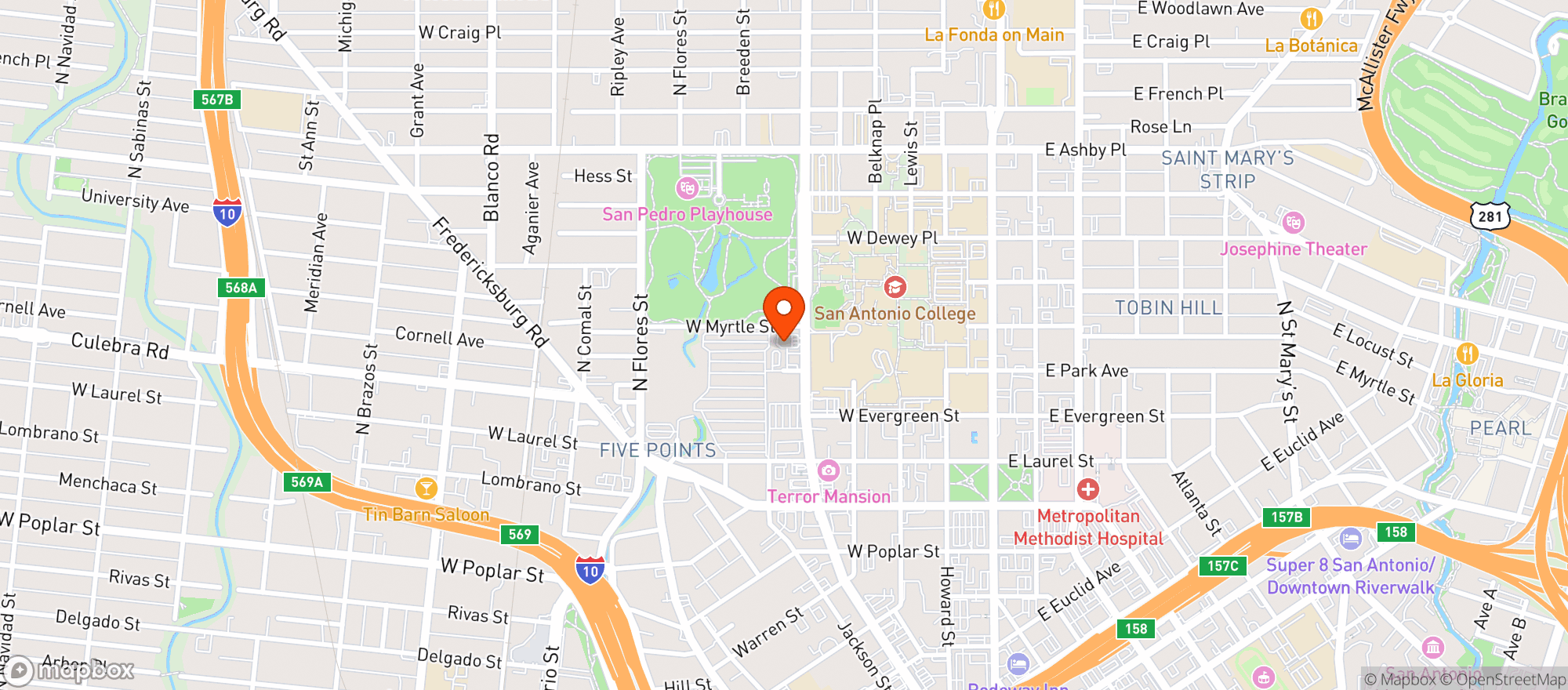 Map showing Sa Food Mart