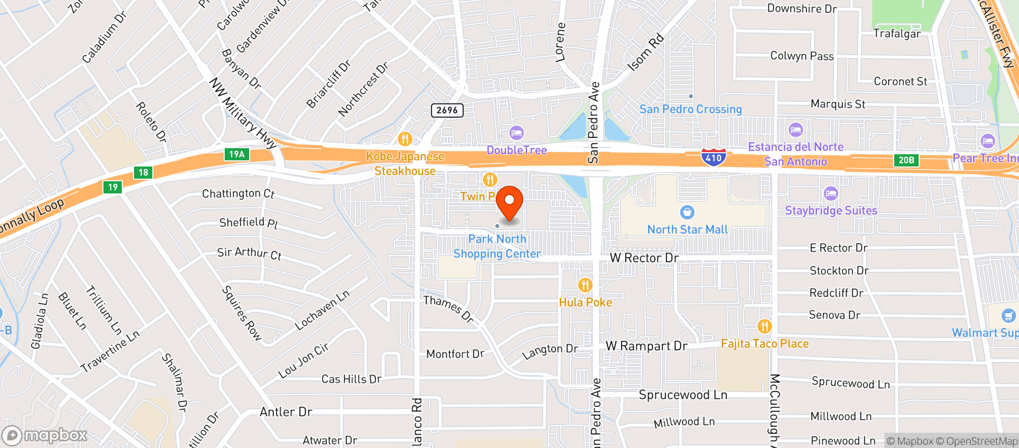 Map showing Laugh Out Loud Club