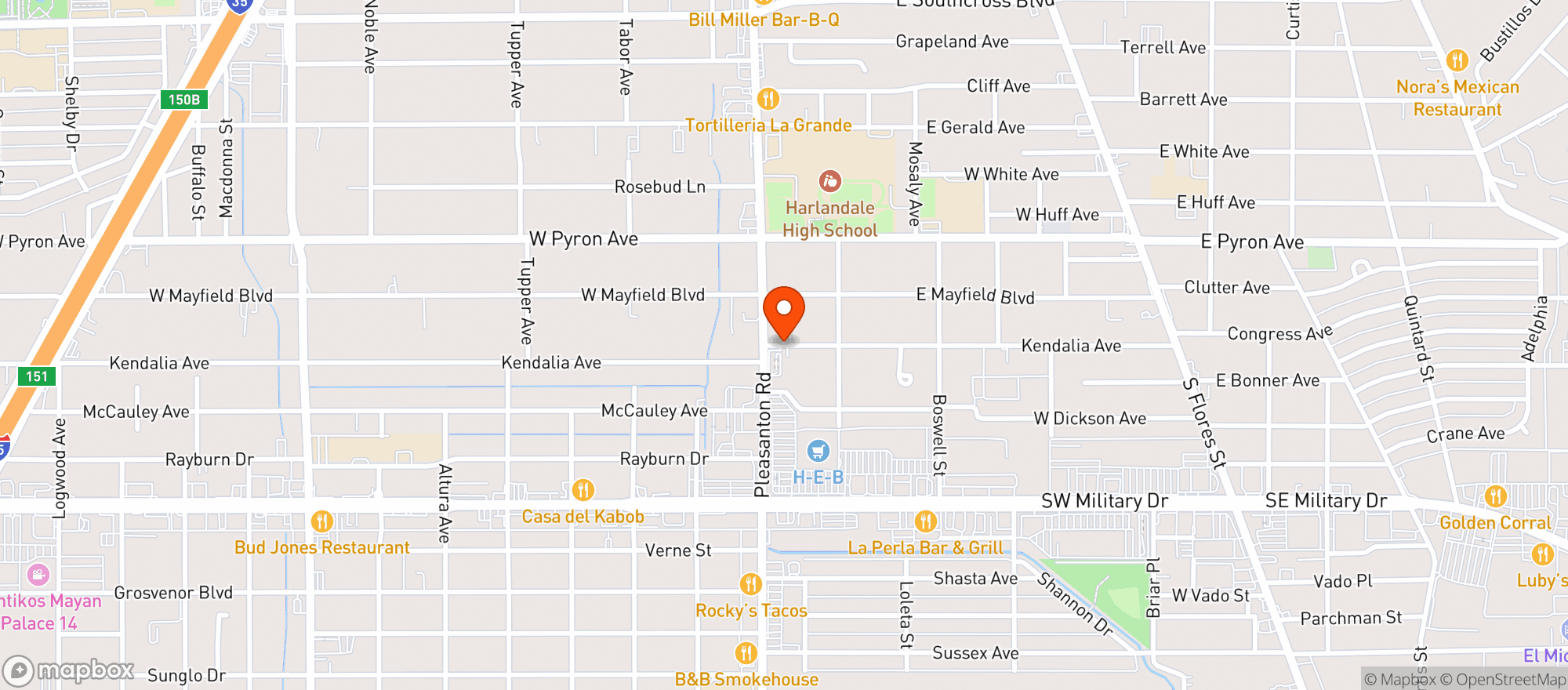 Map showing American Legion