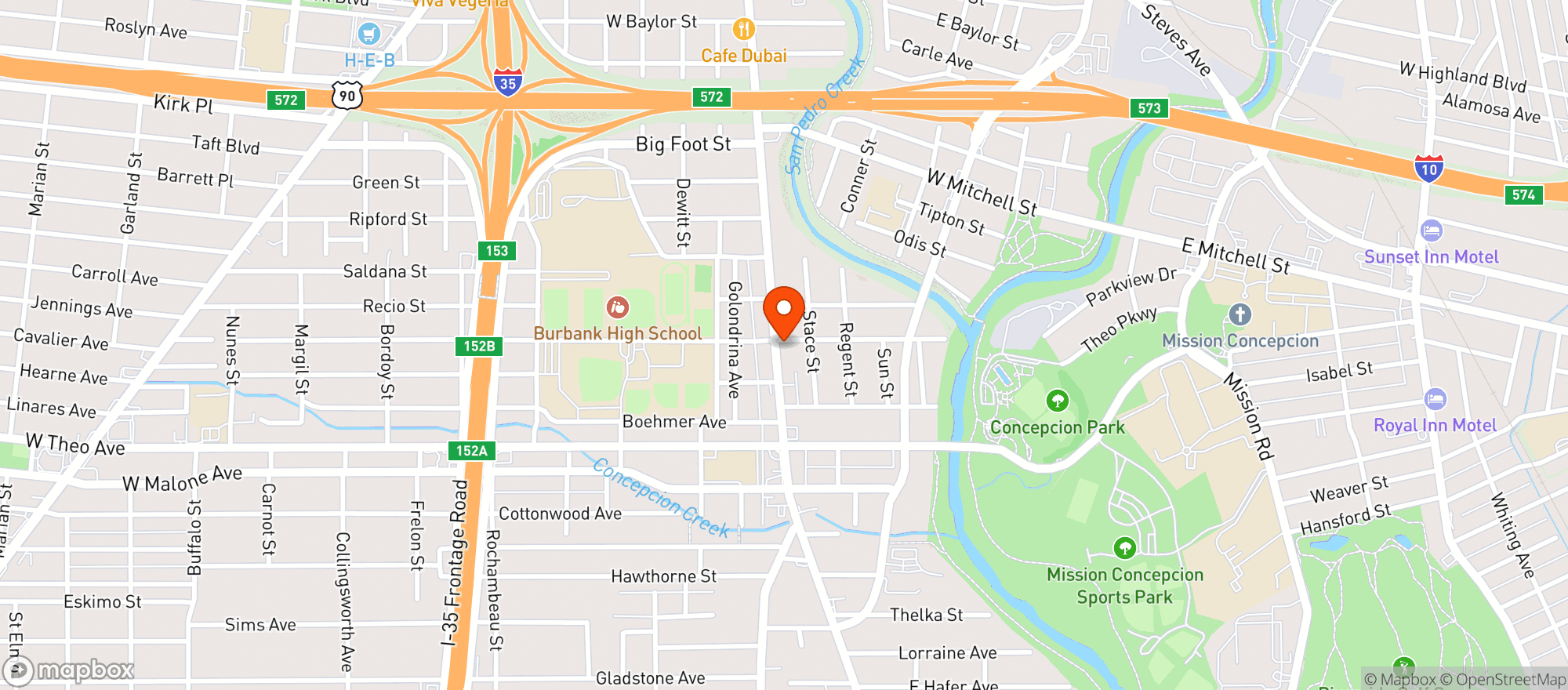 Map showing The Gorillas Sports Bar